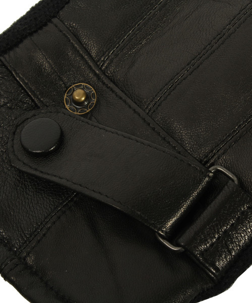 ８(eight)（エイト）の「シープスキン レザー グローブ（手袋・メンズ・ブラック/ブラウン・FREE）」の7枚目の写真