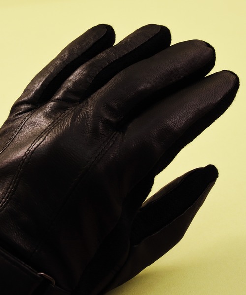 ８(eight)（エイト）の「シープスキン レザー グローブ（手袋・メンズ・ブラック/ブラウン・FREE）」の21枚目の写真