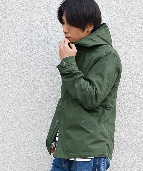 SHIPS JET BLUE（シップスジェットブルー）の「《2017SS先行予約》 SHIPS JET BLUE: ミリタリーフードショートブルゾン■（ブルゾン・メンズ・ネイビー/オリーブ・MEDIUM/LARGE/SMALL/X-LARGE）」の4枚目の写真