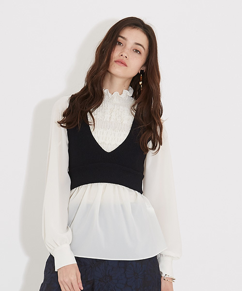 UNITED TOKYO(ユナイテッドトウキョウ)の「ニットブラTOP(ニット/セーター・レディース・ブラック/ブラウン/アイボリー・1)」の3枚目の写真