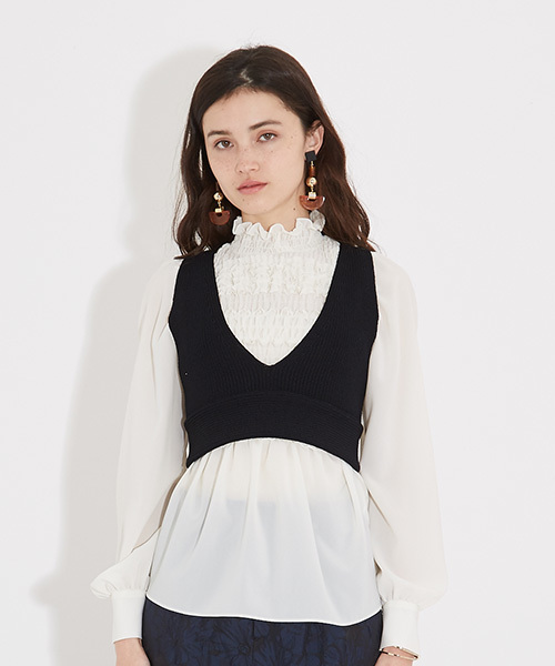 UNITED TOKYO(ユナイテッドトウキョウ)の「ニットブラTOP(ニット/セーター・レディース・ブラック/ブラウン/アイボリー・1)」の12枚目の写真