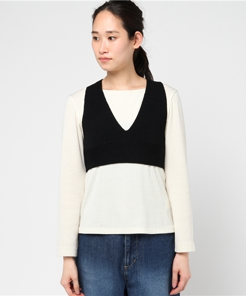 UNITED TOKYO(ユナイテッドトウキョウ)の「ニットブラTOP(ニット/セーター・レディース・ブラック/ブラウン/アイボリー・1)」の4枚目の写真