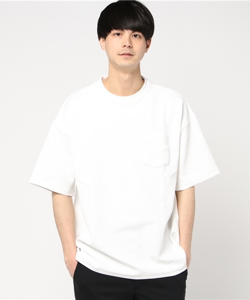 VENCEEXCHANGE(ヴァンスエクスチェンジ)の「ふくれジャガードBIGTシャツ(Tシャツ/カットソー・メンズ・オフホワイト/ブラック・MEDIUM/LARGE)」の2枚目の写真