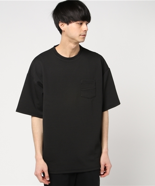 VENCEEXCHANGE(ヴァンスエクスチェンジ)の「ふくれジャガードBIGTシャツ(Tシャツ/カットソー・メンズ・オフホワイト/ブラック・MEDIUM/LARGE)」の1枚目の写真