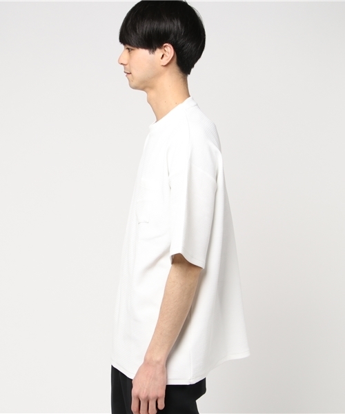 VENCEEXCHANGE(ヴァンスエクスチェンジ)の「ふくれジャガードBIGTシャツ(Tシャツ/カットソー・メンズ・オフホワイト/ブラック・MEDIUM/LARGE)」の3枚目の写真