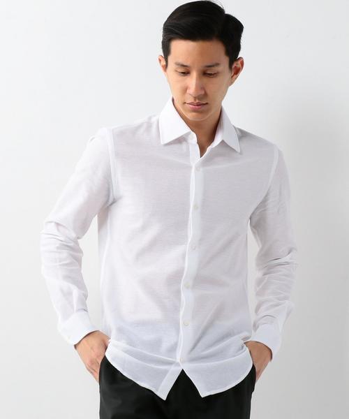 UNITED ARROWS（ユナイテッドアローズ）の「＜MEHM+(メム)＞ JERSEY SHIRT ◆（シャツ/ブラウス・メンズ・ホワイト/ネイビー/オフホワイト・MEDIUM/SMALL）」の9枚目の写真