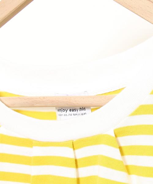 coen(コーエン)の「USAコットンドレープヘムノースリーブロングTシャツ(Tシャツ/カットソー・レディース・ホワイト/ホワイト×イエロー/ホワイト×ネイビー/ネイビー・FREE)」の18枚目の写真