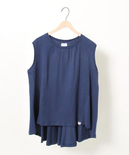 coen(コーエン)の「USAコットンドレープヘムノースリーブロングTシャツ(Tシャツ/カットソー・レディース・ホワイト/ホワイト×イエロー/ホワイト×ネイビー/ネイビー・FREE)」の12枚目の写真