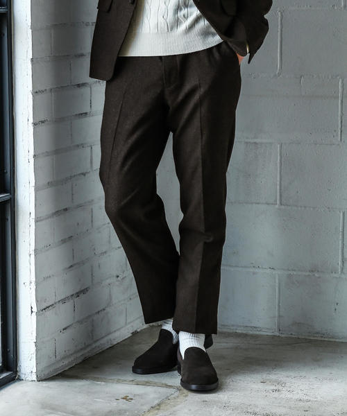 green label relaxing(グリーンレーベルリラクシング)の「NM ストレッチホームスパン ノープリーツ パンツ ◆(その他パンツ・メンズ・グレー/ダークブラウン/ネイビー・XX-LARGE/X-LARGE/LARGE/MEDIUM/X-SMALL/SMALL)」の2枚目の写真