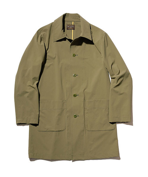 MR.OLIVE(ミスターオリーブ)の「COOL TOUCH 4WAY STRETCH NYLON / SHOP COAT(ステンカラーコート・メンズ・ベージュ/オリーブ/ブラック・LARGE/MEDIUM/SMALL)」の6枚目の写真