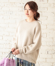 RIVE DROITE | FOX混片畦クルーネックプルオーバー(ニット/セーター)