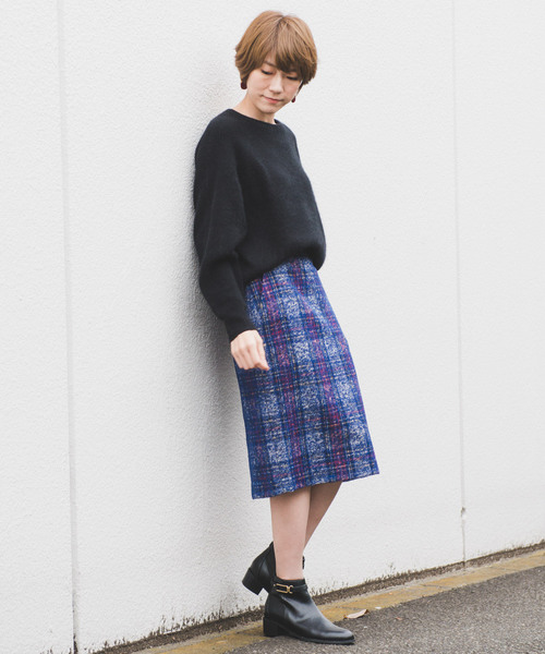 RIVE DROITE（リヴドロワ）の「FOX混片畦クルーネックプルオーバー（ニット/セーター・レディース・ベージュ/ライトグレー/ブラック/ピンク/イエロー・FREE）」の12枚目の写真