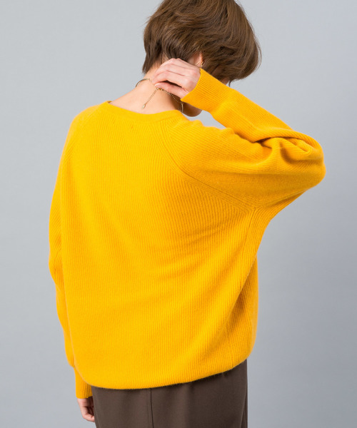 RIVE DROITE（リヴドロワ）の「FOX混片畦クルーネックプルオーバー（ニット/セーター・レディース・ベージュ/ライトグレー/ブラック/ピンク/イエロー・FREE）」の11枚目の写真