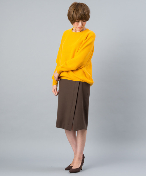 RIVE DROITE（リヴドロワ）の「FOX混片畦クルーネックプルオーバー（ニット/セーター・レディース・ベージュ/ライトグレー/ブラック/ピンク/イエロー・FREE）」の15枚目の写真