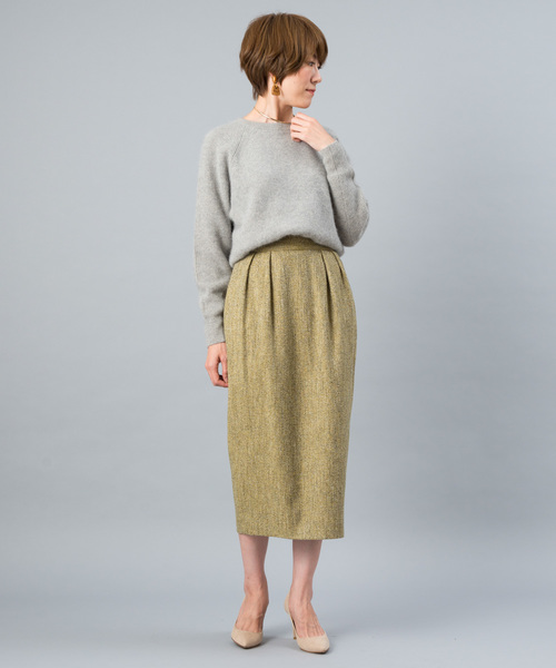 RIVE DROITE（リヴドロワ）の「FOX混片畦クルーネックプルオーバー（ニット/セーター・レディース・ベージュ/ライトグレー/ブラック/ピンク/イエロー・FREE）」の9枚目の写真