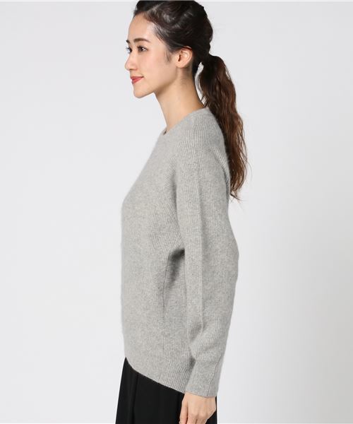 RIVE DROITE（リヴドロワ）の「FOX混片畦クルーネックプルオーバー（ニット/セーター・レディース・ベージュ/ライトグレー/ブラック/ピンク/イエロー・FREE）」の20枚目の写真