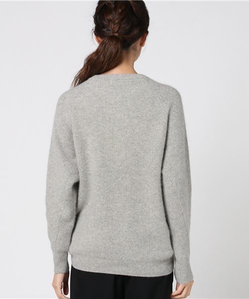 RIVE DROITE（リヴドロワ）の「FOX混片畦クルーネックプルオーバー（ニット/セーター・レディース・ベージュ/ライトグレー/ブラック/ピンク/イエロー・FREE）」の6枚目の写真