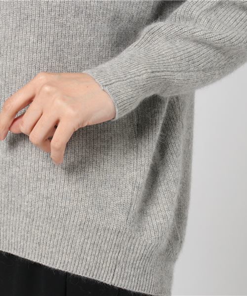 RIVE DROITE（リヴドロワ）の「FOX混片畦クルーネックプルオーバー（ニット/セーター・レディース・ベージュ/ライトグレー/ブラック/ピンク/イエロー・FREE）」の10枚目の写真