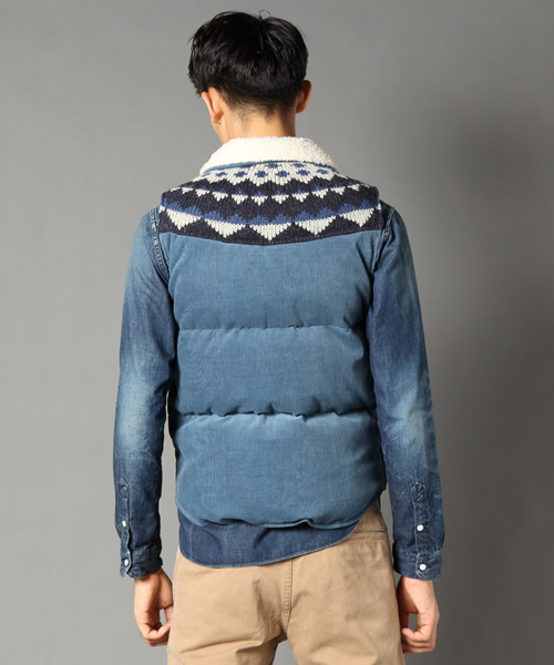 AMERICAN RAG CIE（アメリカンラグシー）の「○116-GTR-M122-VT033（ダウンベスト・メンズ・サックスブルー/バーガンディー・1/2/3）」の6枚目の写真