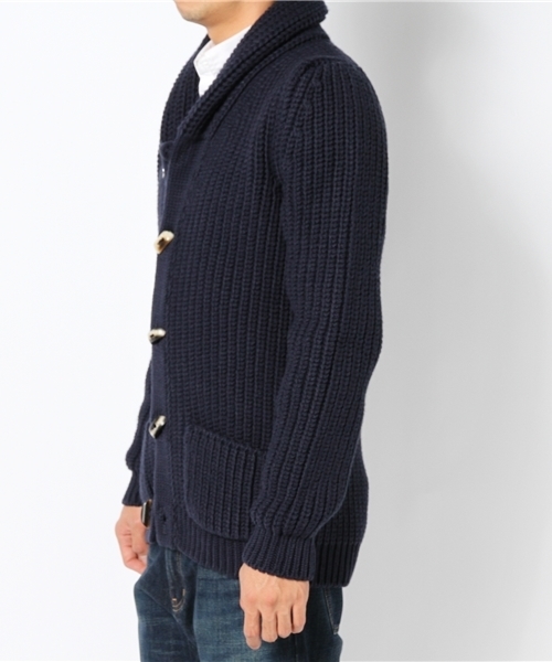 BRILLA per il gusto（ブリッラペルイルグースト）の「solosali / ショールカラーニット（ニット/セーター・メンズ・ブラウン系その他/ネイビー・SMALL/MEDIUM）」の3枚目の写真