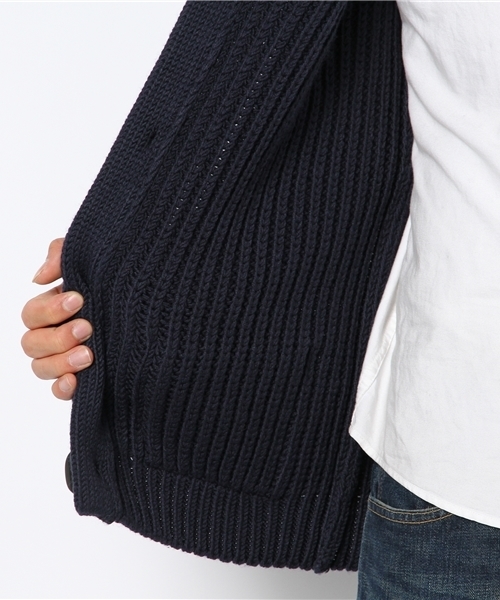 BRILLA per il gusto（ブリッラペルイルグースト）の「solosali / ショールカラーニット（ニット/セーター・メンズ・ブラウン系その他/ネイビー・SMALL/MEDIUM）」の8枚目の写真