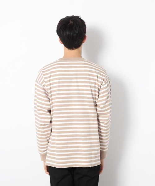 RAGEBLUE(レイジブルー)の「ボーダードロップロンT /783912(Tシャツ/カットソー・メンズ・ブラック/ベージュ/ブルー系その他/イエロー・LARGE/MEDIUM/SMALL)」の16枚目の写真