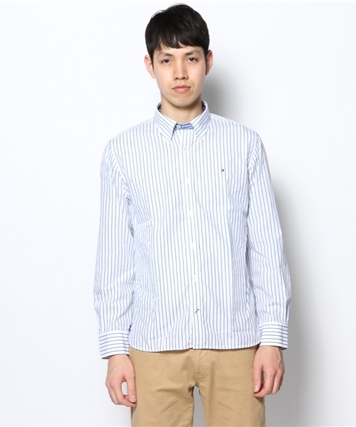 TOMMY HILFIGER（トミーヒルフィガー）の「REV REGINALD STRIPE SHIRT - CUSTOM FIT（シャツ/ブラウス・メンズ・ブルー/レッド・SMALL/MEDIUM/LARGE/X-LARGE/XX-LARGE）」の8枚目の写真