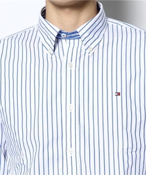 TOMMY HILFIGER（トミーヒルフィガー）の「REV REGINALD STRIPE SHIRT - CUSTOM FIT（シャツ/ブラウス・メンズ・ブルー/レッド・SMALL/MEDIUM/LARGE/X-LARGE/XX-LARGE）」の5枚目の写真