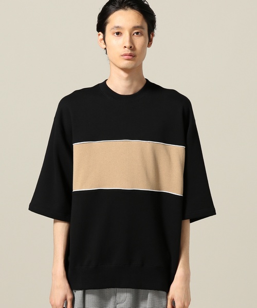 417 EDIFICE（フォーワンセブンエディフィス）の「キリカエウラケ クルーネック 5/S TEE（Tシャツ/カットソー・メンズ・ブラック/ネイビー・SMALL/MEDIUM/LARGE）」の4枚目の写真