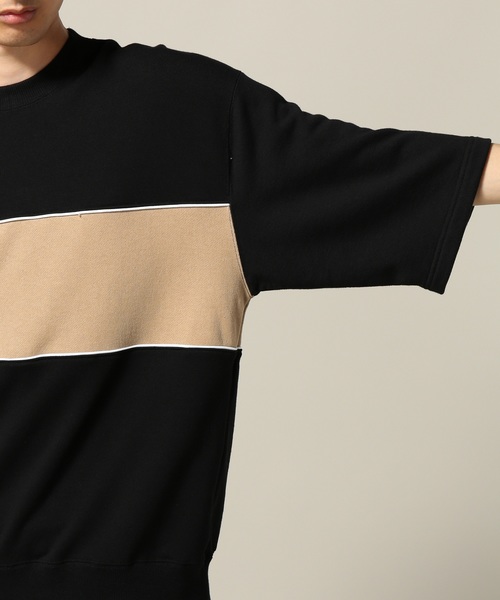 417 EDIFICE（フォーワンセブンエディフィス）の「キリカエウラケ クルーネック 5/S TEE（Tシャツ/カットソー・メンズ・ブラック/ネイビー・SMALL/MEDIUM/LARGE）」の3枚目の写真