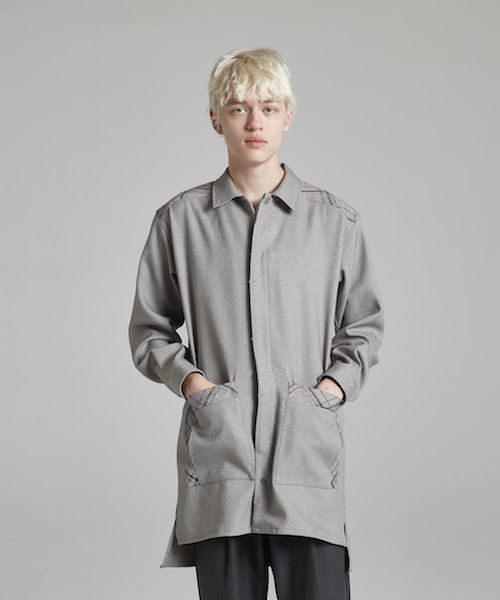 SToL（ストル）の「ms3486-Long Shirt シャツ（シャツ/ブラウス・メンズ・グレー/ネイビー/ブラック・S/L/M）」の5枚目の写真