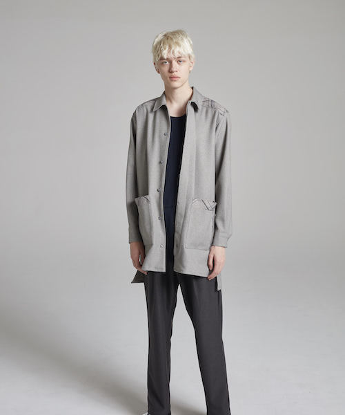 SToL（ストル）の「ms3486-Long Shirt シャツ（シャツ/ブラウス・メンズ・グレー/ネイビー/ブラック・S/L/M）」の13枚目の写真