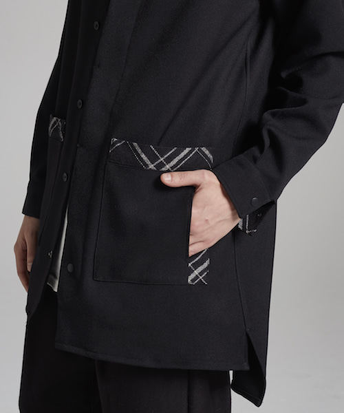 SToL（ストル）の「ms3486-Long Shirt シャツ（シャツ/ブラウス・メンズ・グレー/ネイビー/ブラック・S/L/M）」の14枚目の写真