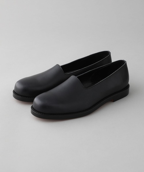 PADRONE(パドローネ)の「STUDIOUS別注 SLIP ON SHOES / PU8587-2202(スリッポン・メンズ・ブラック/ダークブラウン・41/43/40/42)」の2枚目の写真