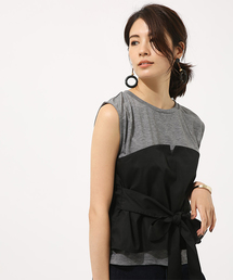 ビスチェ付きノースリプルオーバー