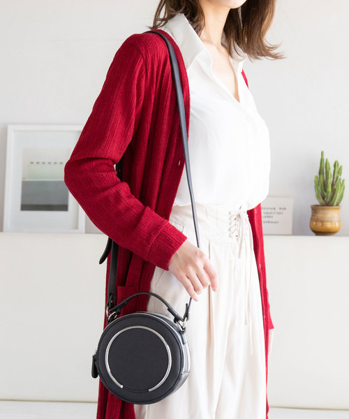 夢展望（ユメテンボウ）の「Ｗファスナーラウンド２ＷＡＹショルダーバッグ（ショルダーバッグ・レディース・レッド系その他/ブラック/グリーン系その他/シルバー/パープル・FREE）」の10枚目の写真