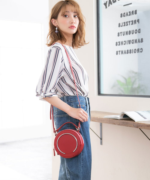 夢展望（ユメテンボウ）の「Ｗファスナーラウンド２ＷＡＹショルダーバッグ（ショルダーバッグ・レディース・レッド系その他/ブラック/グリーン系その他/シルバー/パープル・FREE）」の11枚目の写真