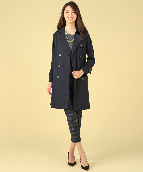 Demi-Luxe BEAMS（デミルクス ビームス）の「Demi-Luxe BEAMS / ラグランスリーブ トレンチコート（トレンチコート・レディース・ベージュ/ネイビー・36/38）」の17枚目の写真
