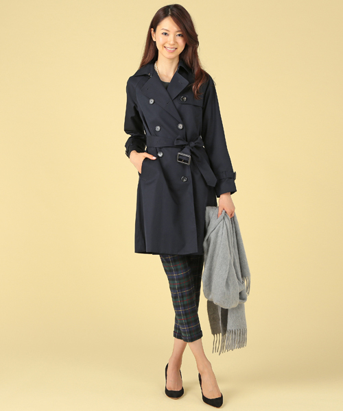 Demi-Luxe BEAMS（デミルクス ビームス）の「Demi-Luxe BEAMS / ラグランスリーブ トレンチコート（トレンチコート・レディース・ベージュ/ネイビー・36/38）」の18枚目の写真