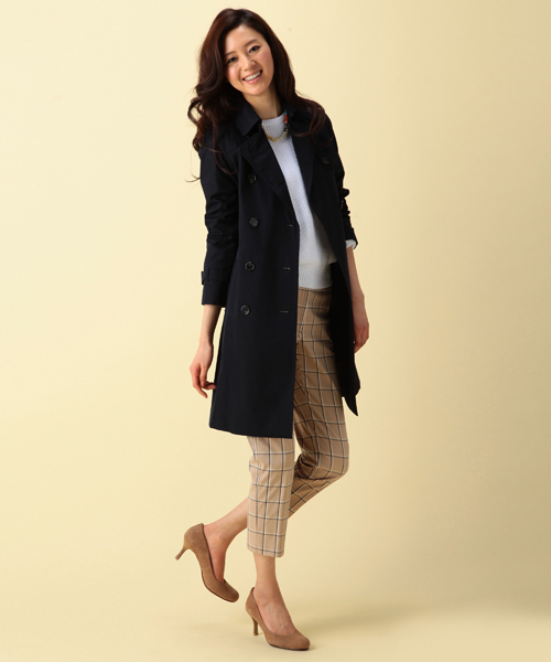 Demi-Luxe BEAMS（デミルクス ビームス）の「Demi-Luxe BEAMS / ラグランスリーブ トレンチコート（トレンチコート・レディース・ベージュ/ネイビー・36/38）」の21枚目の写真