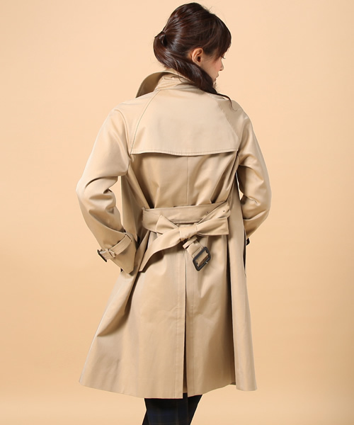 Demi-Luxe BEAMS（デミルクス ビームス）の「Demi-Luxe BEAMS / ラグランスリーブ トレンチコート（トレンチコート・レディース・ベージュ/ネイビー・36/38）」の4枚目の写真