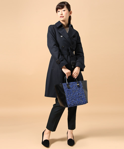 Demi-Luxe BEAMS（デミルクス ビームス）の「Demi-Luxe BEAMS / ラグランスリーブ トレンチコート（トレンチコート・レディース・ベージュ/ネイビー・36/38）」の5枚目の写真