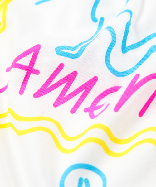 Maison Kitsune（メゾンキツネ）の「【KITSUNE TEE】KITSUNE AMERICA 2（Tシャツ/カットソー・メンズ・ホワイト/ブラック・X-SMALL/SMALL/MEDIUM/LARGE）」の5枚目の写真