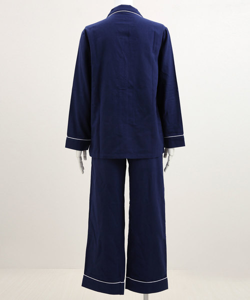 blooming FLORA（ブルーミングフローラ）の「ブルーミングフローラ　綿100％ピーチ起毛シンプルパジャマ　bloomingFLORA（ルームウェア/パジャマ・レディース・ホワイト/ネイビー/ピンク/ブルー/ホワイト×ピンク・MEDIUM）」の15枚目の写真