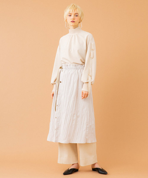 UNITED TOKYO（ユナイテッドトウキョウ）の「アジャストリブブラウス（シャツ/ブラウス・レディース・ブラック/アイボリー/ミント/ライトベージュ・1）」の19枚目の写真