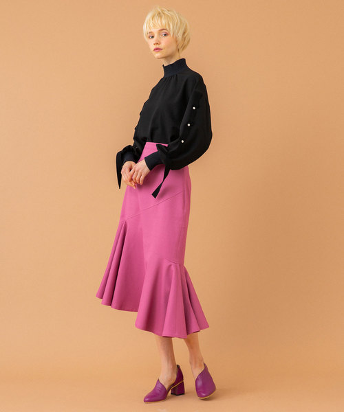 UNITED TOKYO（ユナイテッドトウキョウ）の「アジャストリブブラウス（シャツ/ブラウス・レディース・ブラック/アイボリー/ミント/ライトベージュ・1）」の22枚目の写真