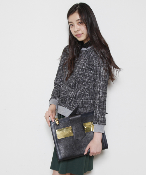 MIDWEST（ミッドウエスト）の「SOPHIE  HULME 『NEW TAB DOCUMENT BAG』（クラッチバッグ・レディース・ネイビー・FREE）」の19枚目の写真