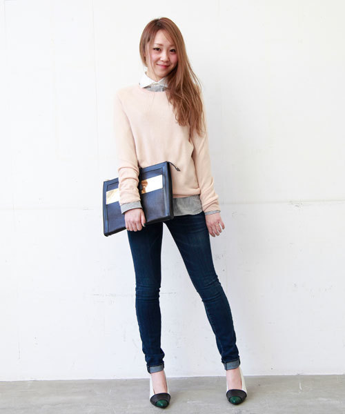 MIDWEST（ミッドウエスト）の「SOPHIE  HULME 『NEW TAB DOCUMENT BAG』（クラッチバッグ・レディース・ネイビー・FREE）」の9枚目の写真