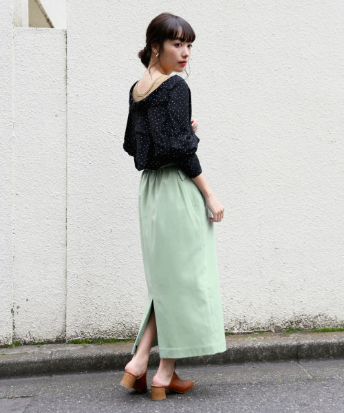 LOWRYS FARM（ローリーズファーム）の「ベルトツキカラータイトスカート　825541（スカート・レディース・ブラック/ベージュ/アイボリー/ミント/ベージュ系その他・MEDIUM/LARGE）」の11枚目の写真