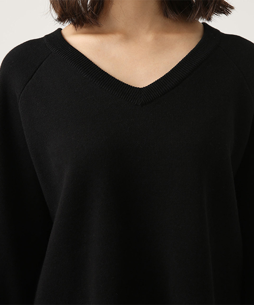 AZUL by moussy(アズールバイマウジー)の「SWEATTER V/N LOOSE TOPS/セーター Vネック ルーズトップス(ニット/セーター・レディース・ブラック/ライトパープル/ライトベージュ・SMALL/MEDIUM)」の13枚目の写真